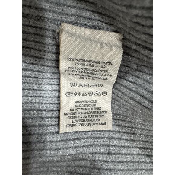 Gray Turtleneck Sweater Dress Long Sleeve Oversized Tunic Pullover - Picture 5 of 6